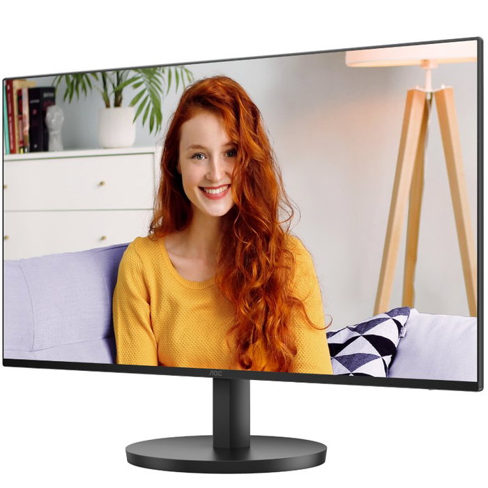 AOC Monitor 24B3HA2 23.8" Full HD IPS 100Hz 1ms MPRT Adaptive Sync Flicker-Free Low Blue Light Altavoces Diseño Sin Marcos Negro